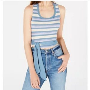 Free People tank top chambray combo